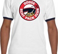 Mens Dodge Shirt Dodge Scat Pack Club Ringer Tee T-Shirt