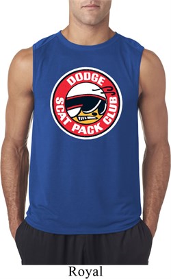 Mens Dodge Shirt Dodge Scat Pack Club Sleeveless Tee T-Shirt