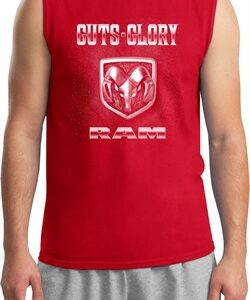 Mens Dodge Shirt Guts and Glory Ram Logo Muscle Tee T-Shirt