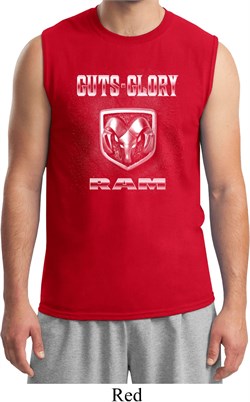 Mens Dodge Shirt Guts and Glory Ram Logo Muscle Tee T-Shirt