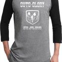 Mens Dodge Shirt Guts and Glory Ram Logo Raglan Tee T-Shirt