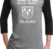 Mens Dodge Shirt Guts and Glory Ram Logo Raglan Tee T-Shirt
