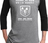 Mens Dodge Shirt Guts and Glory Ram Logo Raglan Tee T-Shirt