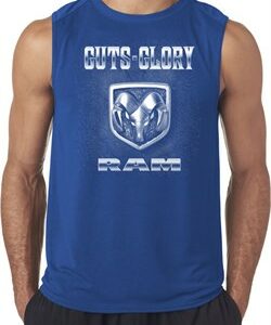 Mens Dodge Shirt Guts and Glory Ram Logo Sleeveless Tee T-Shirt