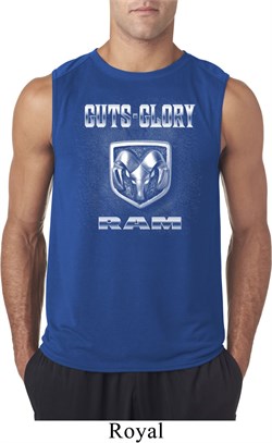 Mens Dodge Shirt Guts and Glory Ram Logo Sleeveless Tee T-Shirt