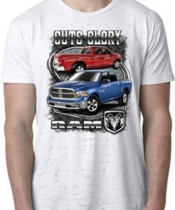 Mens Dodge Shirt Guts and Glory Ram Trucks Burnout Tee T-Shirt