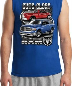 Mens Dodge Shirt Guts and Glory Ram Trucks Muscle Tee T-Shirt