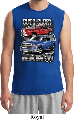 Mens Dodge Shirt Guts and Glory Ram Trucks Muscle Tee T-Shirt