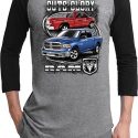 Mens Dodge Shirt Guts and Glory Ram Trucks Raglan Tee T-Shirt