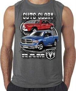 Mens Dodge Shirt Guts and Glory Ram Trucks Sleeveless Tee T-Shirt