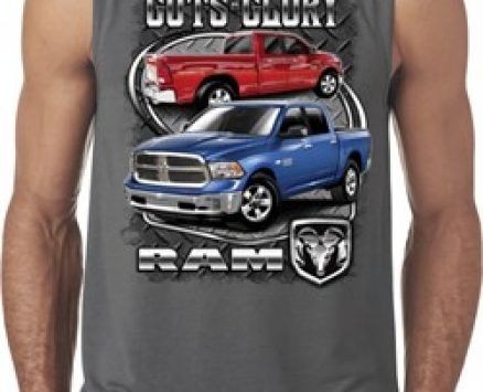 Mens Dodge Shirt Guts and Glory Ram Trucks Sleeveless Tee T-Shirt