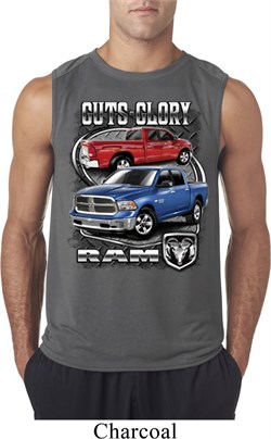 Mens Dodge Shirt Guts and Glory Ram Trucks Sleeveless Tee T-Shirt