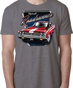 Mens Dodge Shirt Plymouth Roadrunner Burnout Tee T-Shirt