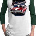 Mens Dodge Shirt Plymouth Roadrunner Raglan Tee T-Shirt