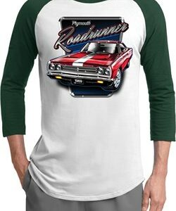 Mens Dodge Shirt Plymouth Roadrunner Raglan Tee T-Shirt