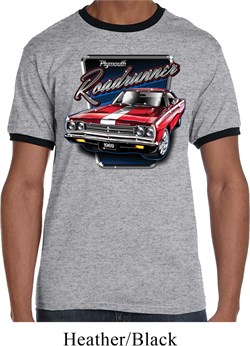 Mens Dodge Shirt Plymouth Roadrunner Ringer Tee T-Shirt