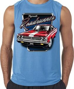 Mens Dodge Shirt Plymouth Roadrunner Sleeveless Tee T-Shirt