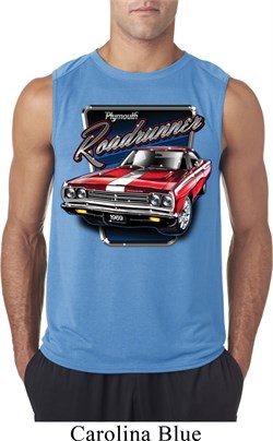 Mens Dodge Shirt Plymouth Roadrunner Sleeveless Tee T-Shirt