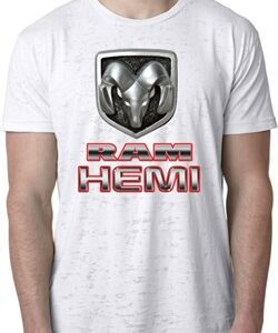 Mens Dodge Shirt Ram Hemi Logo Burnout Tee T-Shirt