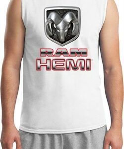 Mens Dodge Shirt Ram Hemi Logo Muscle Tee T-Shirt