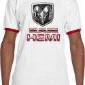 Mens Dodge Shirt Ram Hemi Logo Ringer Tee T-Shirt