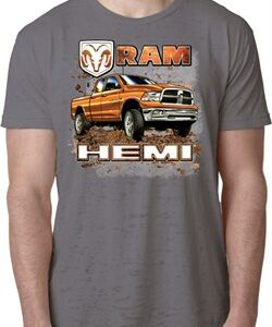 Mens Dodge Shirt Ram Hemi Trucks Burnout Tee T-Shirt