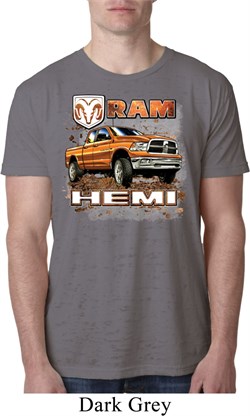 Mens Dodge Shirt Ram Hemi Trucks Burnout Tee T-Shirt