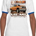 Mens Dodge Shirt Ram Hemi Trucks Ringer Tee T-Shirt