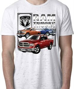 Mens Dodge Shirt Ram Trucks Burnout Tee T-Shirt