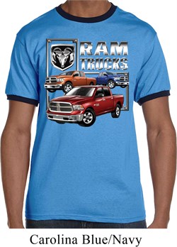 Mens Dodge Shirt Ram Trucks Ringer Tee T-Shirt