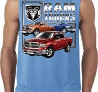 Mens Dodge Shirt Ram Trucks Sleeveless Tee T-Shirt