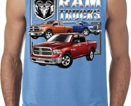 Mens Dodge Shirt Ram Trucks Sleeveless Tee T-Shirt