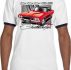 Mens Dodge Shirt Red Challenger Ringer Tee T-Shirt