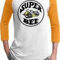 Mens Dodge Shirt Super Bee Raglan Tee T-Shirt