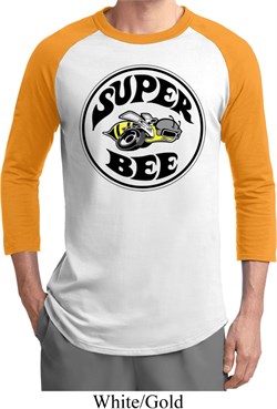 Mens Dodge Shirt Super Bee Raglan Tee T-Shirt