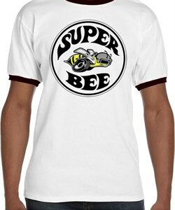 Mens Dodge Shirt Super Bee Ringer Tee T-Shirt