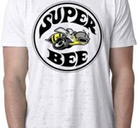 Mens Dodge Shirt Super Bee White Burnout Tee T-Shirt