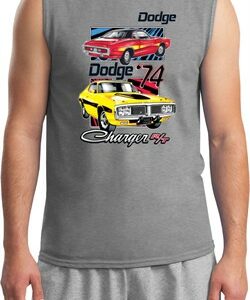 Mens Dodge Shirt Vintage Chargers Muscle Tee T-Shirt