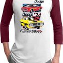 Mens Dodge Shirt Vintage Chargers Raglan Tee T-Shirt