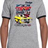 Mens Dodge Shirt Vintage Chargers Ringer Tee T-Shirt