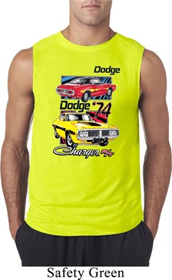 Mens Dodge Shirt Vintage Chargers Sleeveless Tee T-Shirt