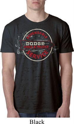 Mens Dodge Shirt Vintage Dodge Sign Burnout Tee T-Shirt