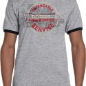 Mens Dodge Shirt Vintage Dodge Sign Grey/Black Ringer Tee T-Shirt