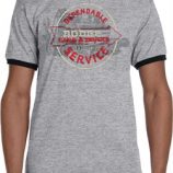 Mens Dodge Shirt Vintage Dodge Sign Grey/Black Ringer Tee T-Shirt