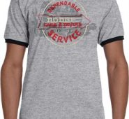 Mens Dodge Shirt Vintage Dodge Sign Grey/Black Ringer Tee T-Shirt