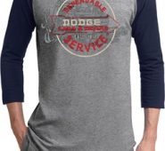 Mens Dodge Shirt Vintage Dodge Sign Raglan Tee T-Shirt