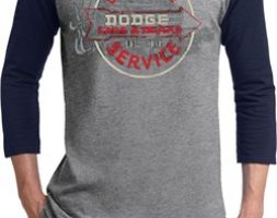 Mens Dodge Shirt Vintage Dodge Sign Raglan Tee T-Shirt