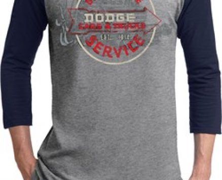 Mens Dodge Shirt Vintage Dodge Sign Raglan Tee T-Shirt