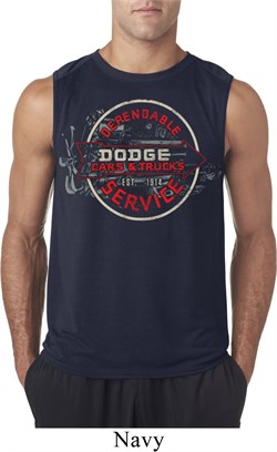 Mens Dodge Shirt Vintage Dodge Sign Sleeveless Tee T-Shirt