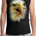 Mens Eagle Shirt Big Eagle Face Muscle Tee T-Shirt